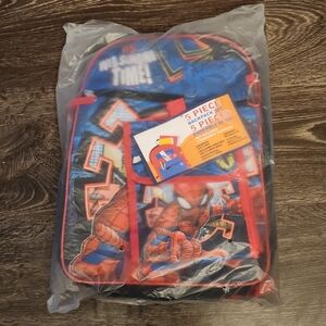 Marvel Spider-Man 5-Piece Backpack Set By Bioworld